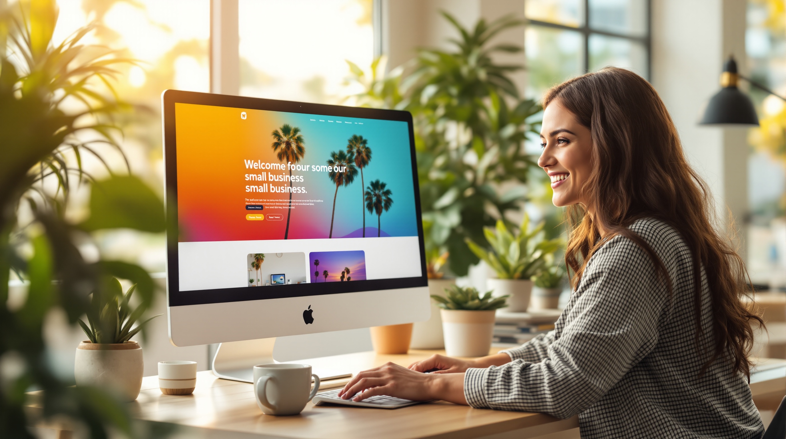 Website design for businesses — professional working on modern business website design